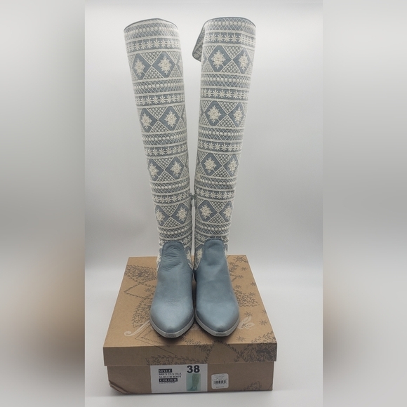 708- Free People Bren Textile Slouch Boots Size 7.5 NWT - Picture 11 of 11